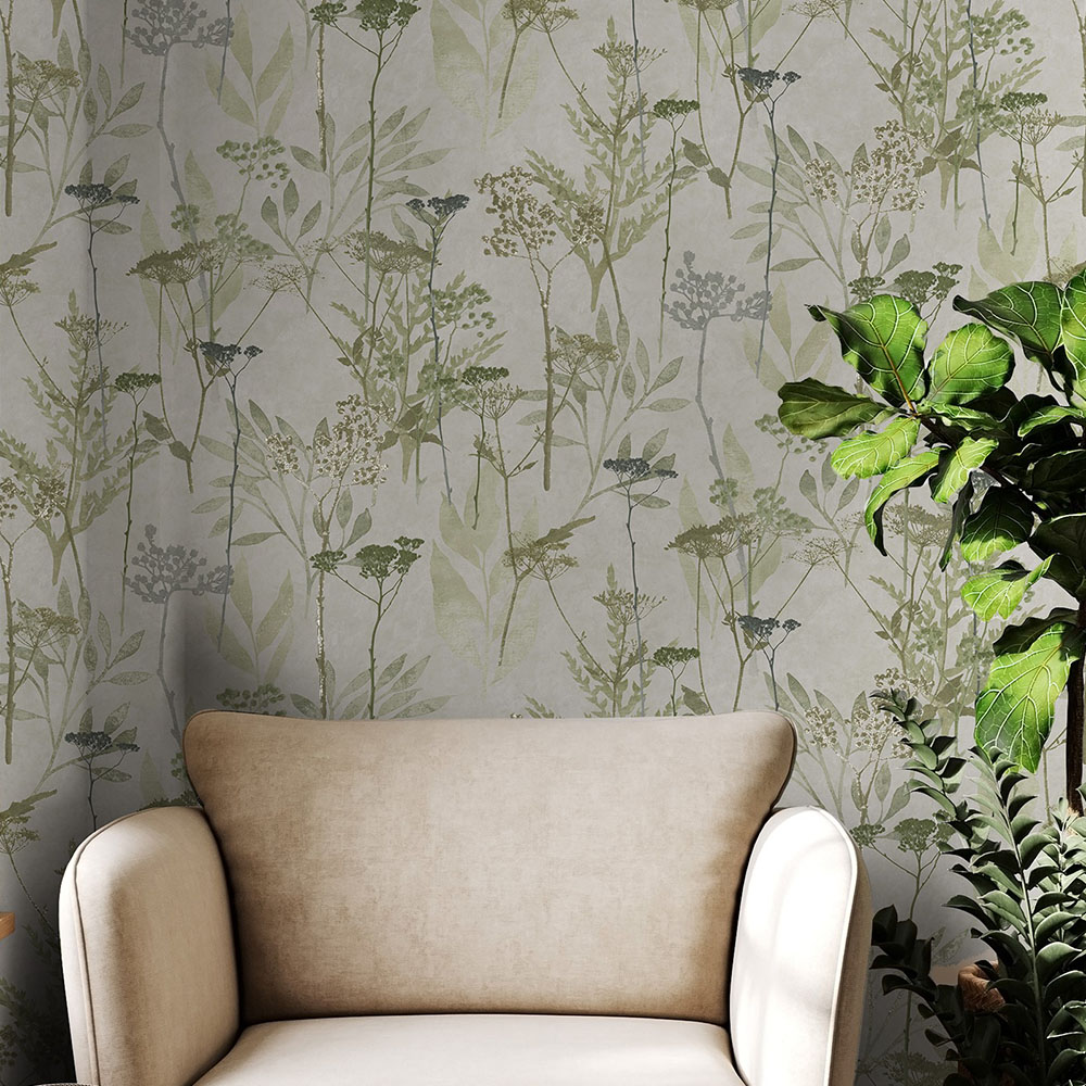 Superfresco Easy Solstice Sage Green Wallpaper Image 3