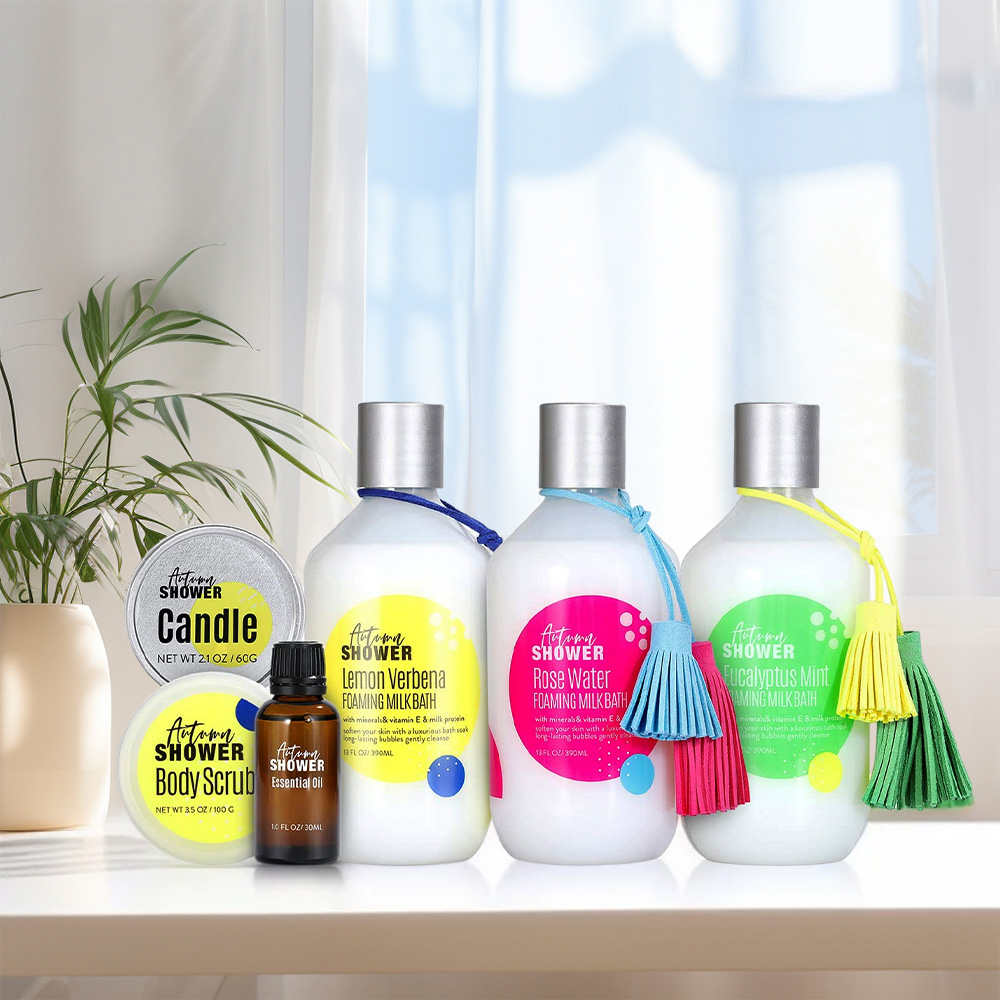 Living and Home Autumn Shower Foaming Bubble Bath Gift Set 6 Piece Image 2