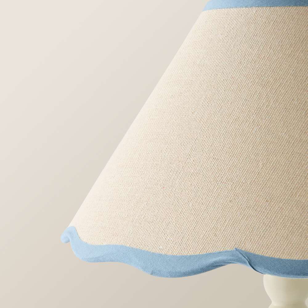 ValueLights Florie Scallop Blue Trim Small Shade Image 4