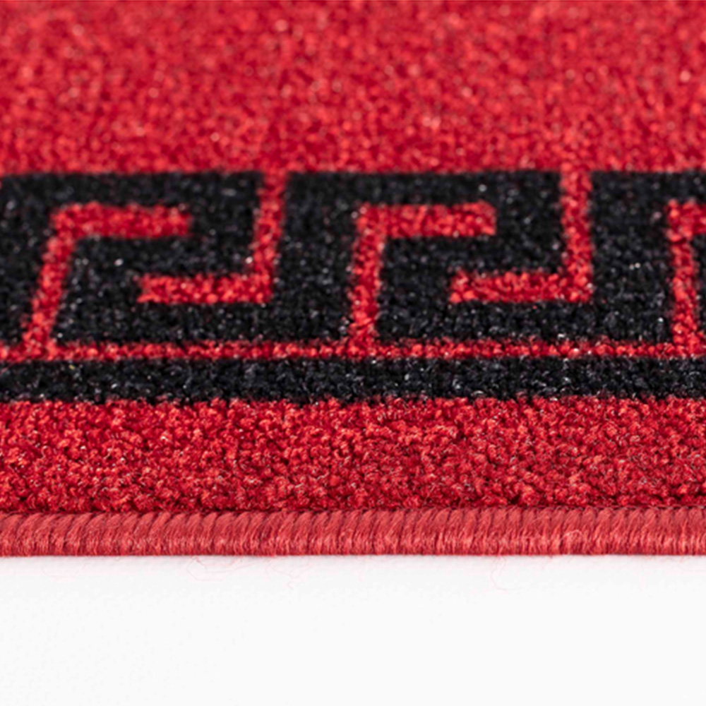 Desire Rugs Havana Red and Black Greek Key Anti Slip Door Mat 150 x 80cm Image 3