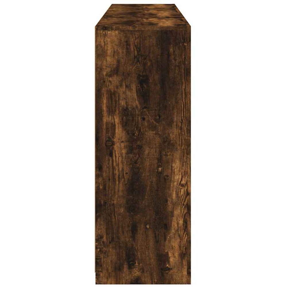 vidaXL 2 Door 8 Shelf Smoked Oak Sideboard Image 9
