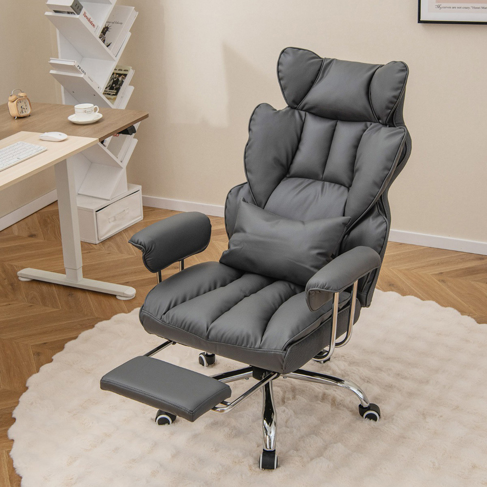 Costway Grey Ergonomic High Back Office Chair Image 3