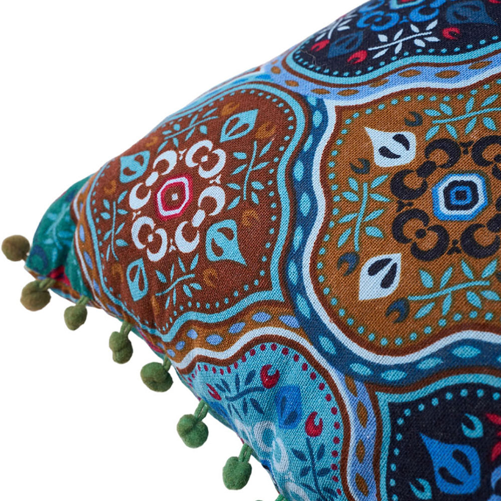 Living and Home Blue Turkish Style Romantic Square Throw Pillow 45 x 45cm 2 Pack Image 5