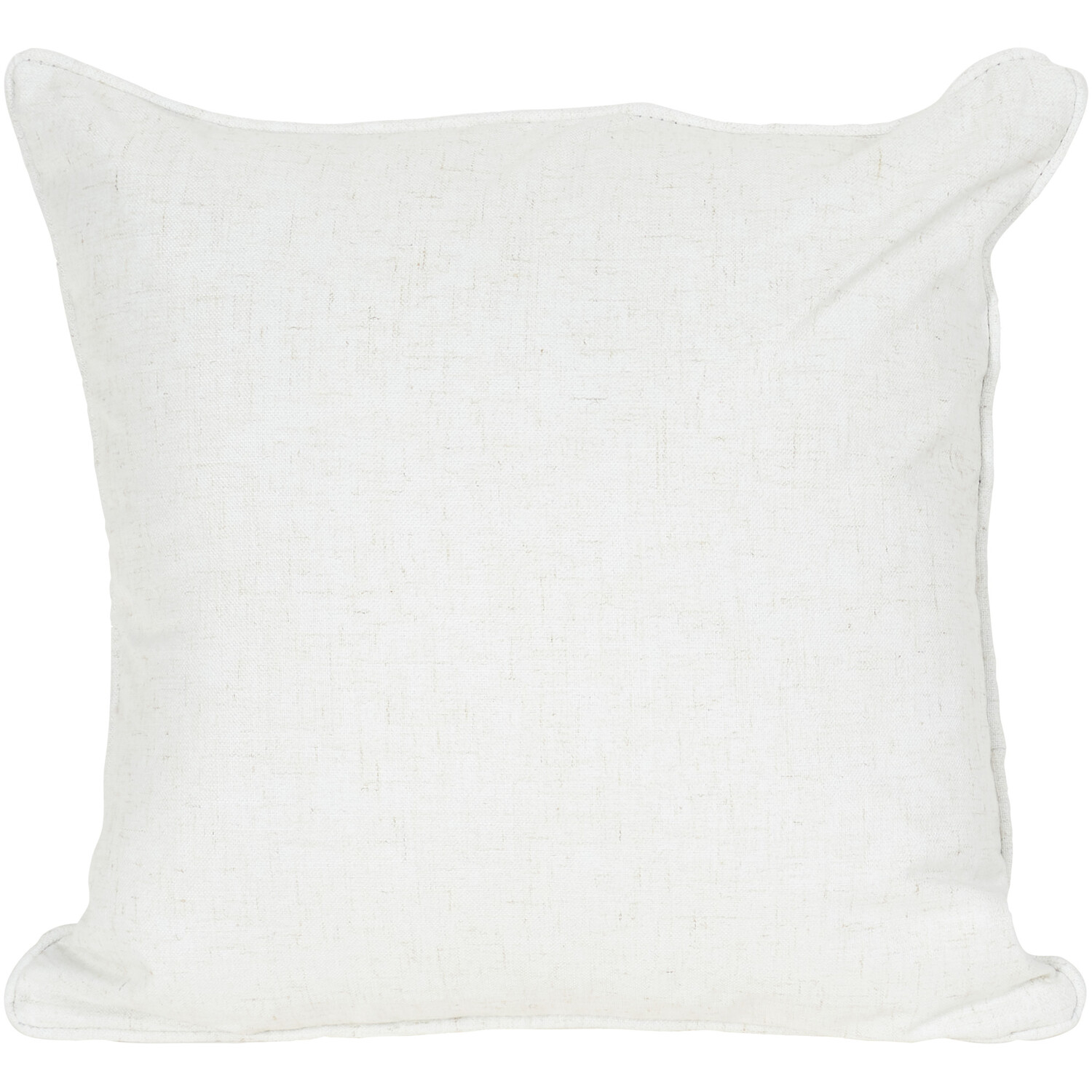 Verona Linen Look Cushion - White Image 1
