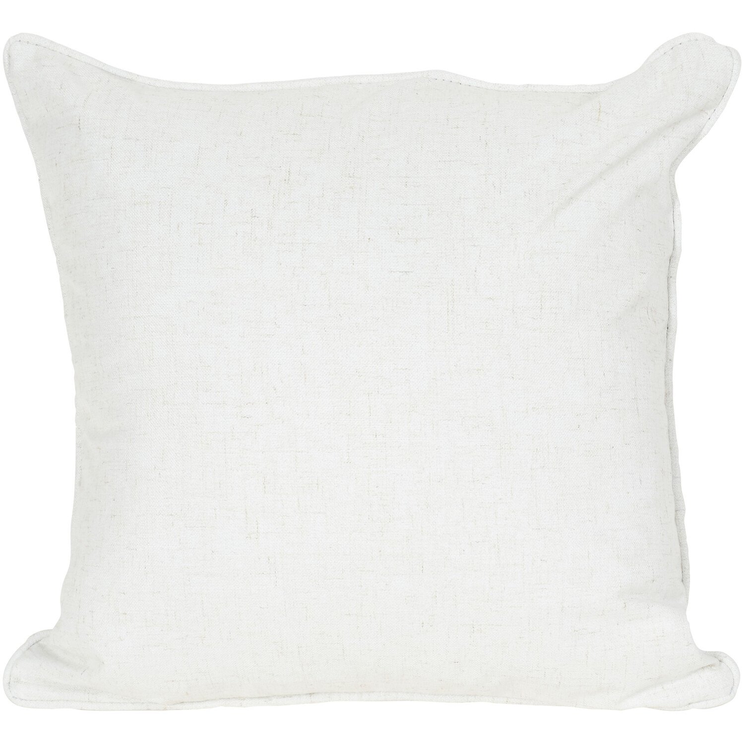 Verona Linen Look Cushion - White Image 1