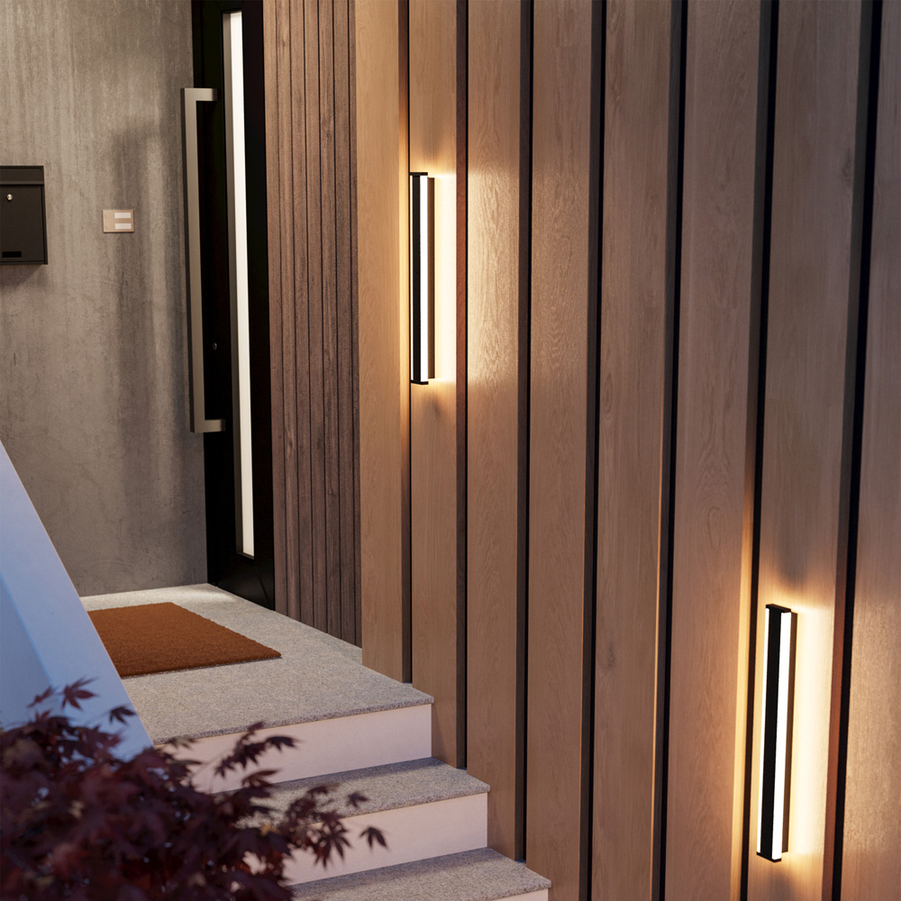 EGLO Neviano LED Black Outdoor Wall Light Image 2