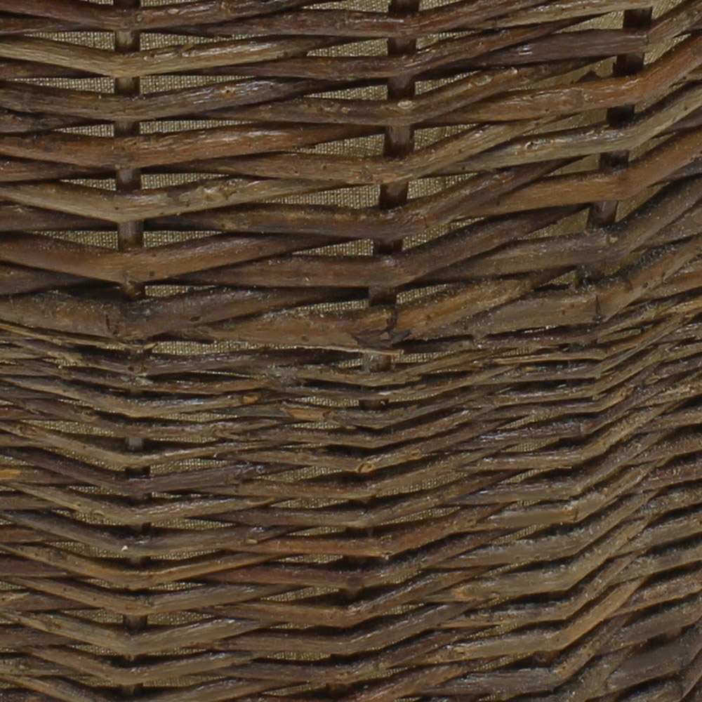 JVL Medium Dark Willow Log Basket with Liner and Rope Handles Image 4