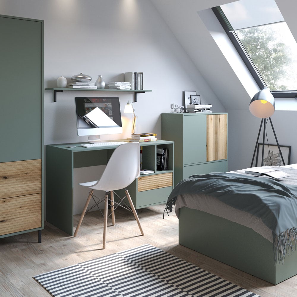 Furniture To Go Darwin 2 Door 2 Drawer Green Sideboard Image 5
