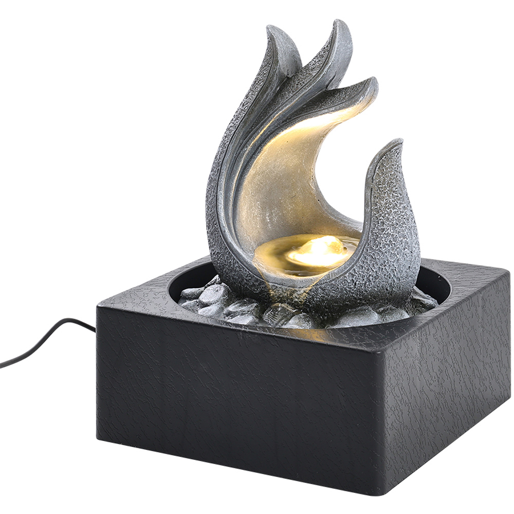 Living and Home Tabletop Resin Water Fountain with Light Image 4