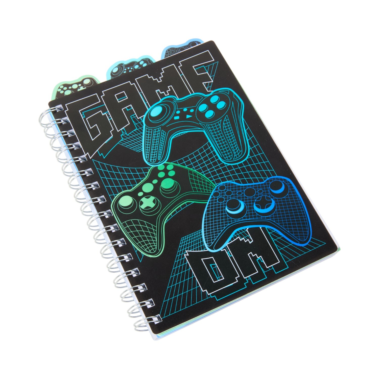 Game On Spiral Notebook Black Image 4