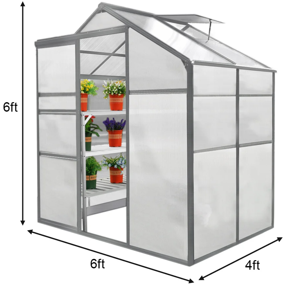 MonsterShop 6 x 4ft Greenhouse Image 6