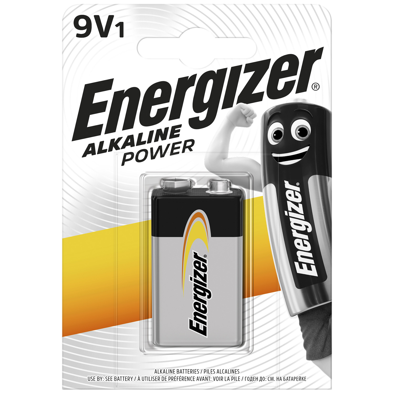 Energizer Alkaline Power 9V Battery Image