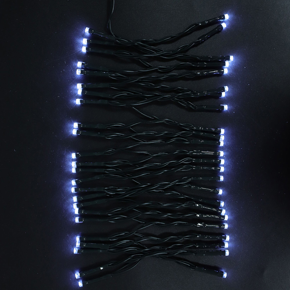 48 LED Battery Lights Ice White Image 4