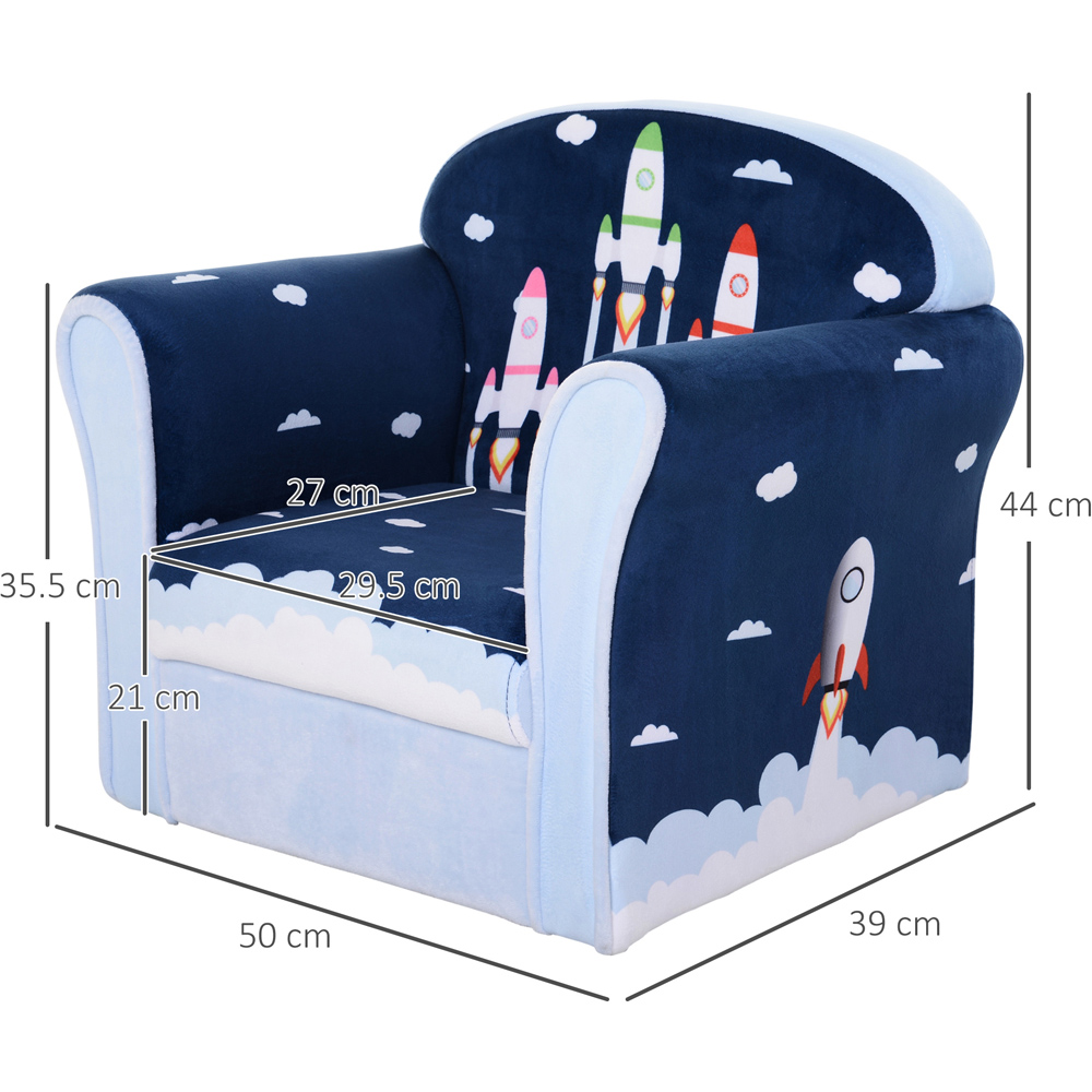 Tommy Toys Multicolour Flannel Kids Armchair Image 8