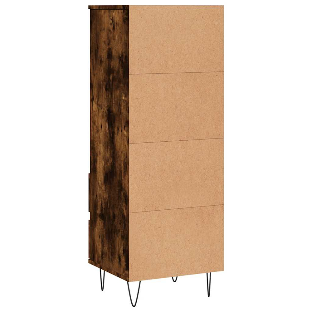 vidaXL 2 Drawer 3 Shelf Smoked Oak Highboard Image 8