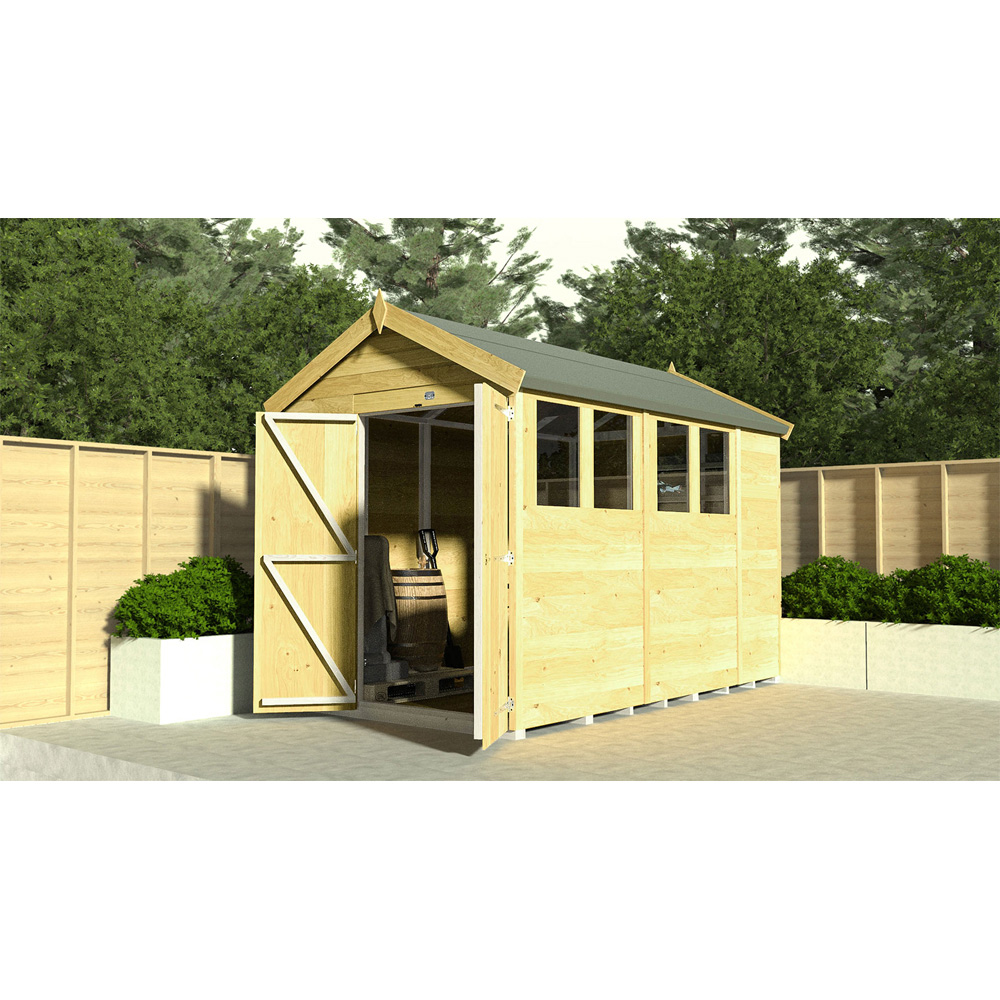 DIY Sheds 6 x 19ft Tongue and Groove Timber Apex Garden Shed Image 4