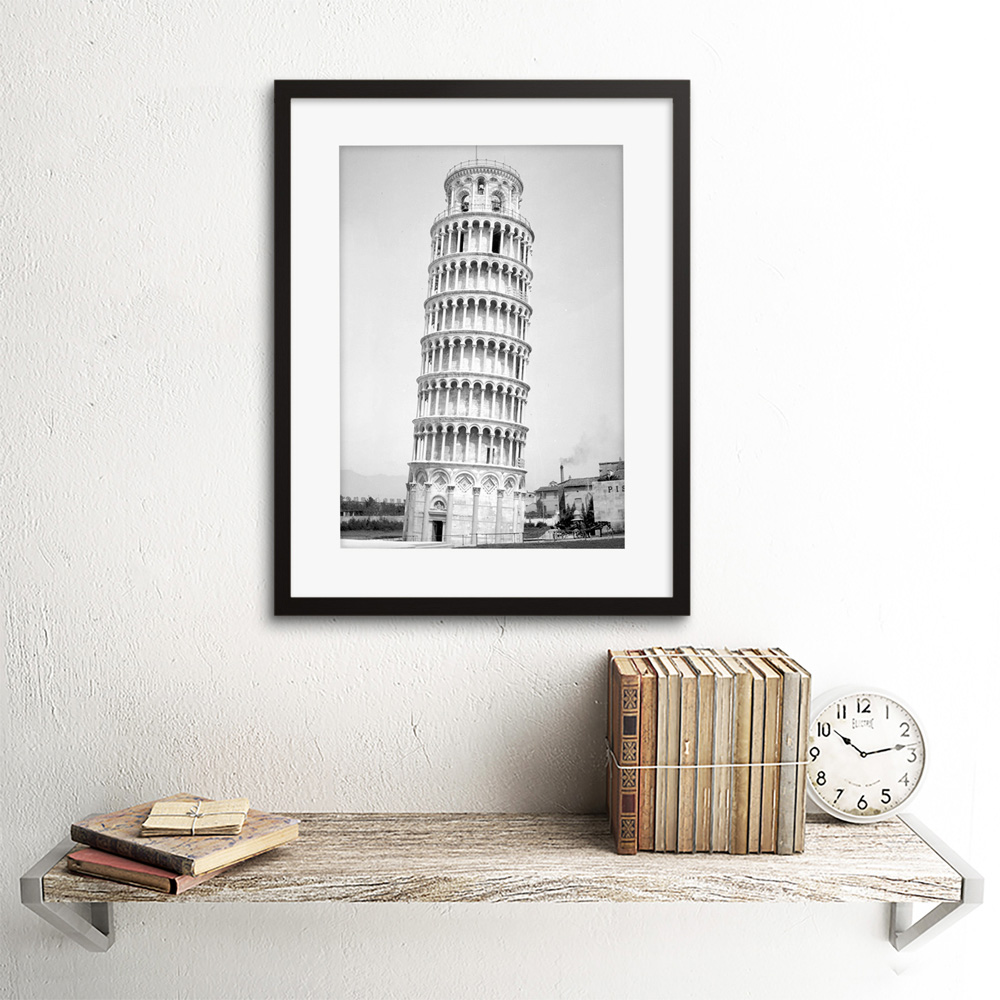 Wee Blue Coo Italy Pisa Leaning Tower Architectural Photo Framed Wall Art Print 30 x 41cm Image 2