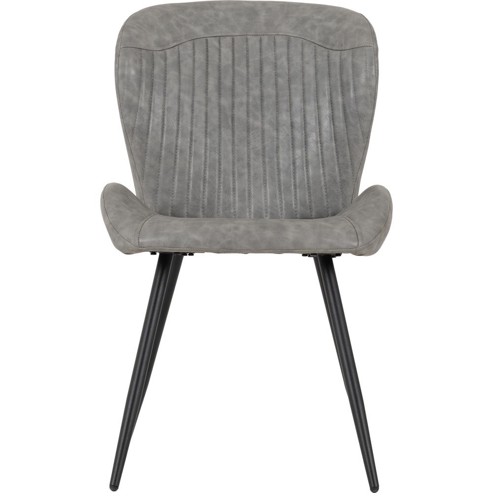 Seconique Quebec Set of 4 Grey PU Dining Chair Image 4