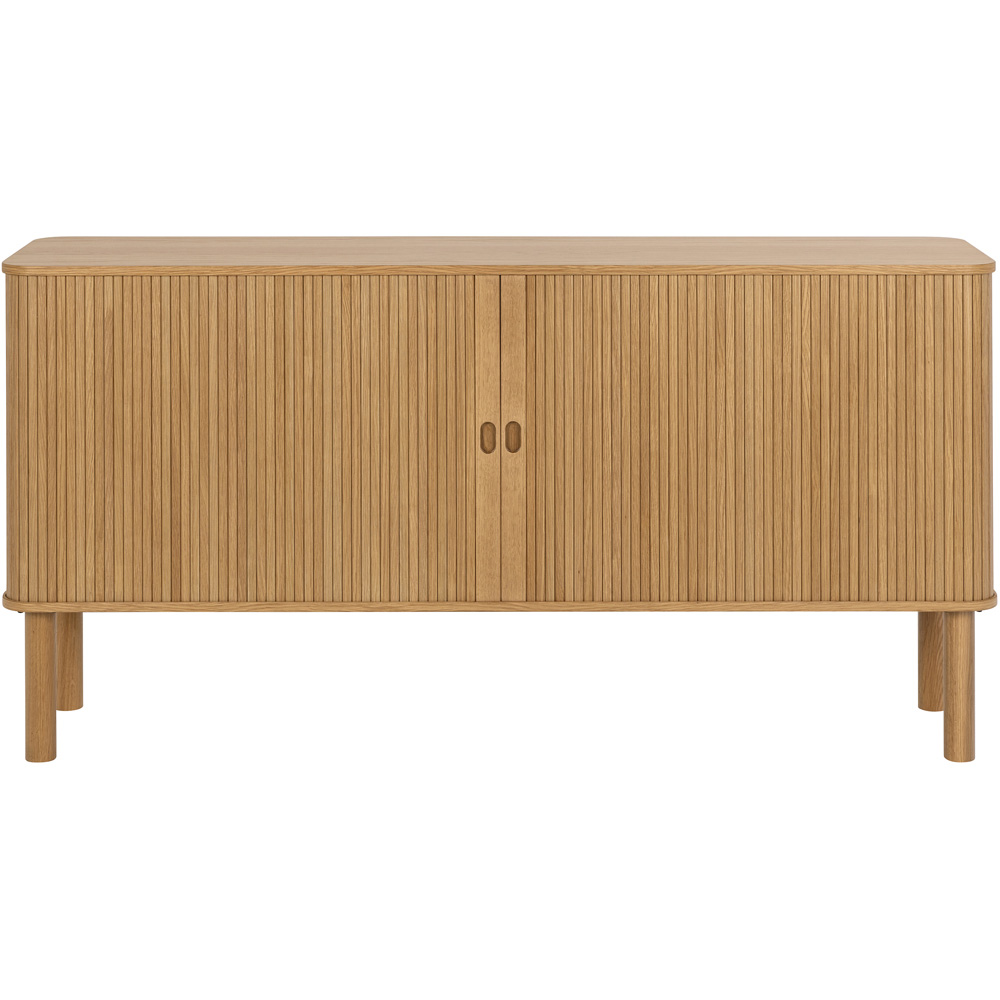 Florence Langley 4 Shelf Oak Sideboard with Sliding Door Image 3
