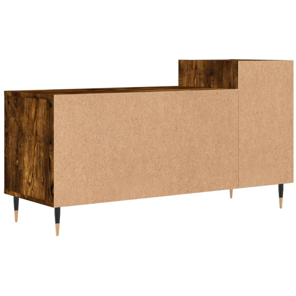 vidaXL 2 Door 3 Shelf Smoked Oak TV Cabinet Image 8