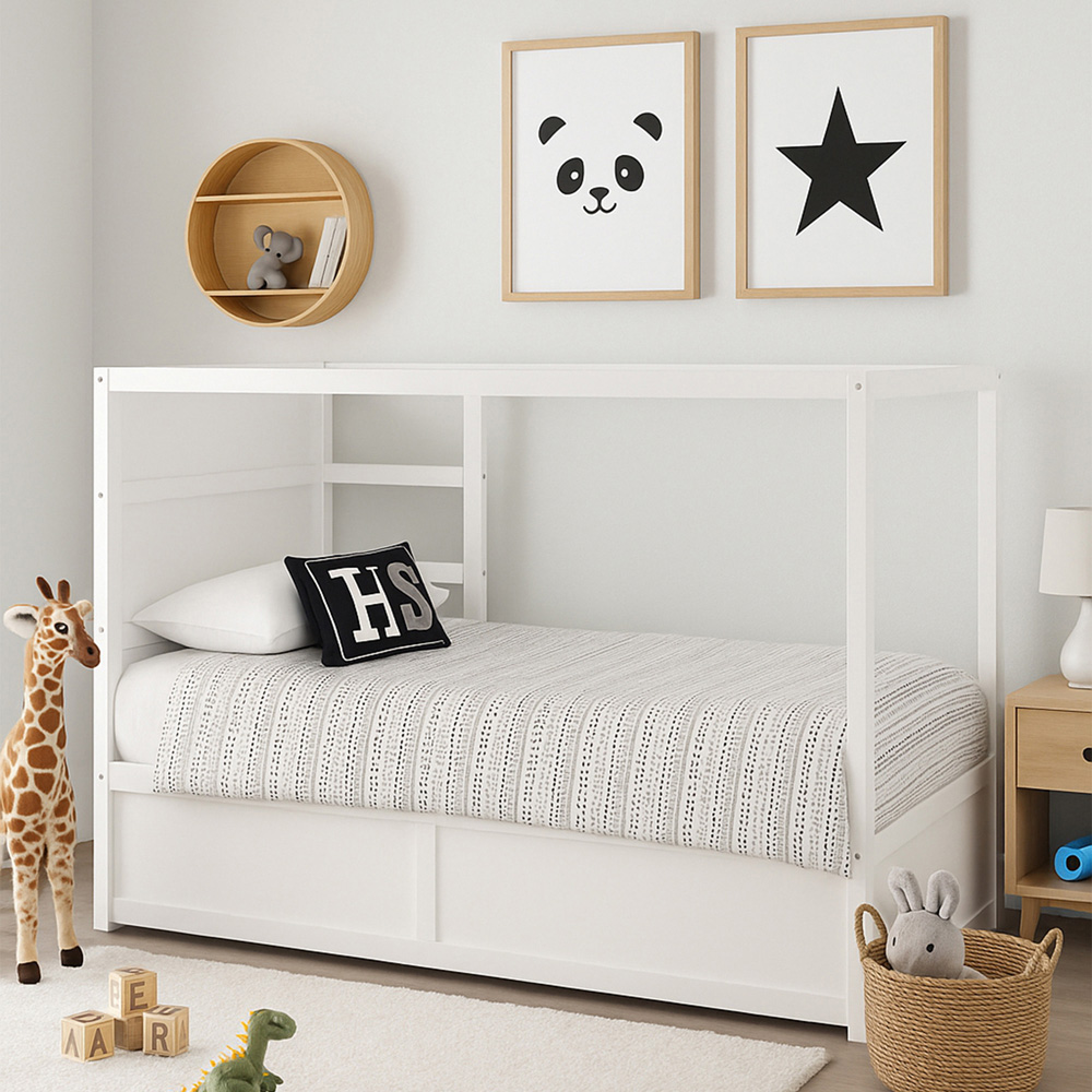 Aspire Hideout Single Wooden Reversible Mid Sleeper Kids Bed Frame Image 8