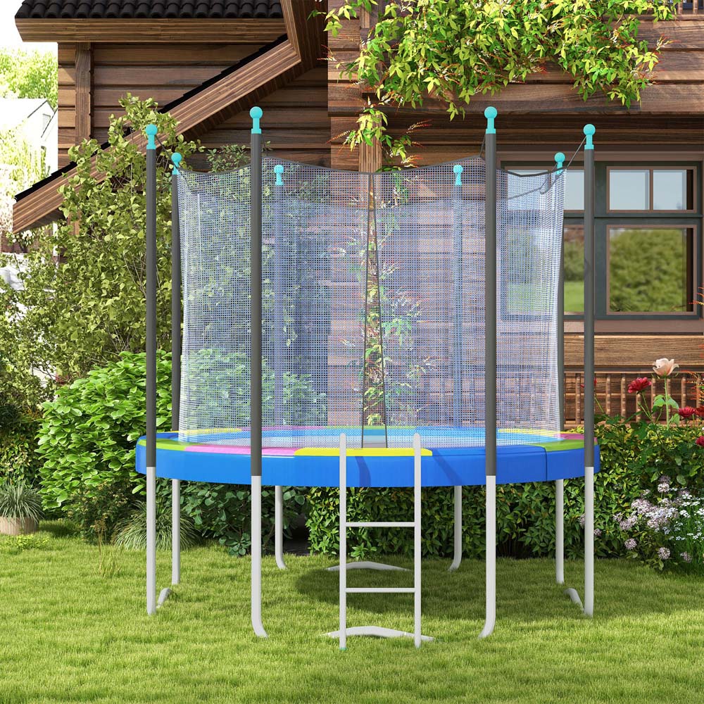 SPORTNOW 12ft Multicolour Waterproof Spring Cover Trampoline Pad Image 2