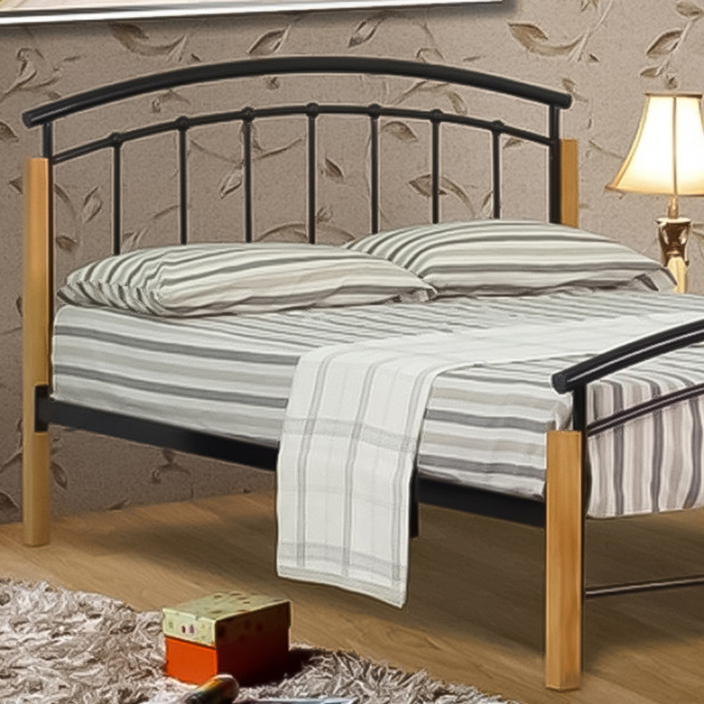 Brooklyn Small Double Black Modern Metal Bed Frame Image 2