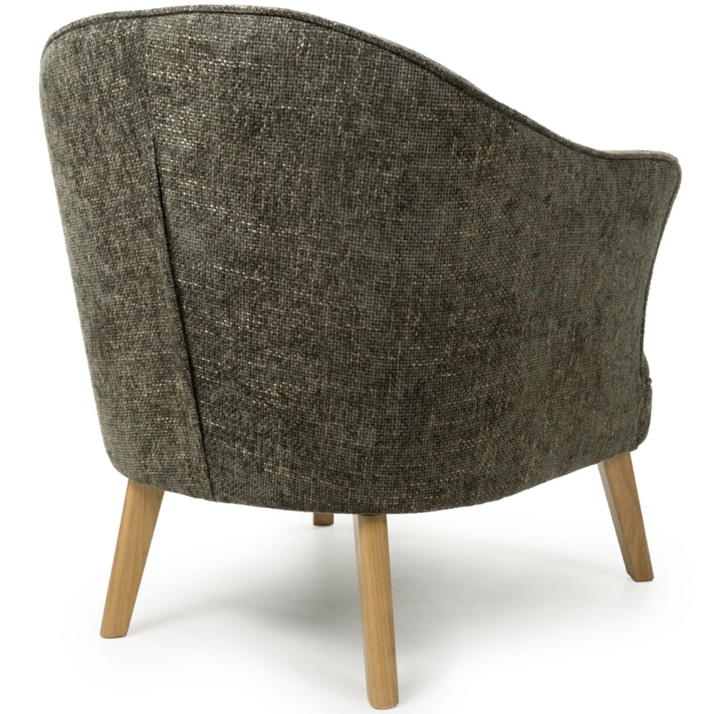 wilko Mallory Flax Effect Green Armchair Image 3