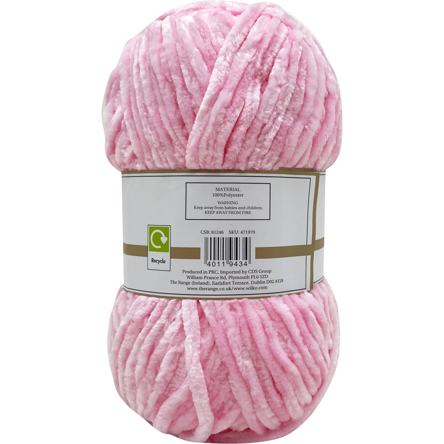 Chenille Yarn Pink Image 2