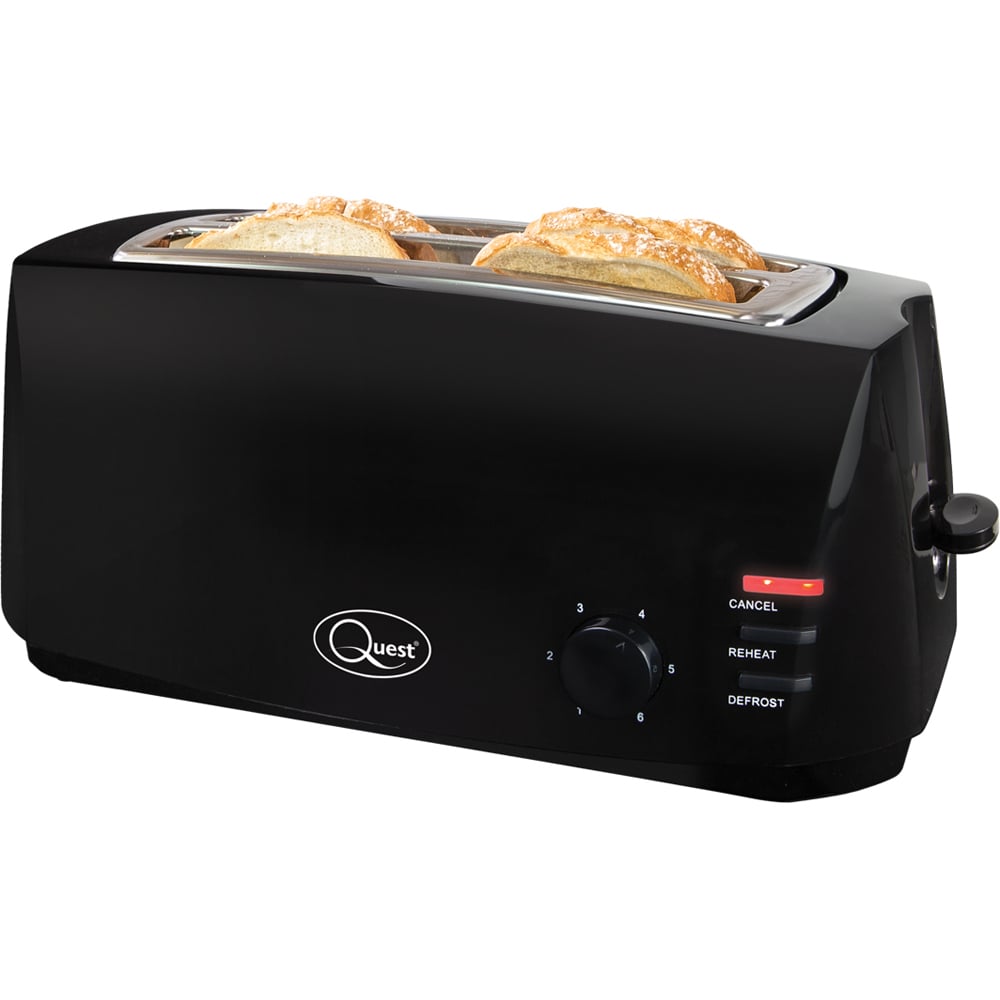 Benross Black 4 Slice Cool Touch Toaster 1400W Image 1
