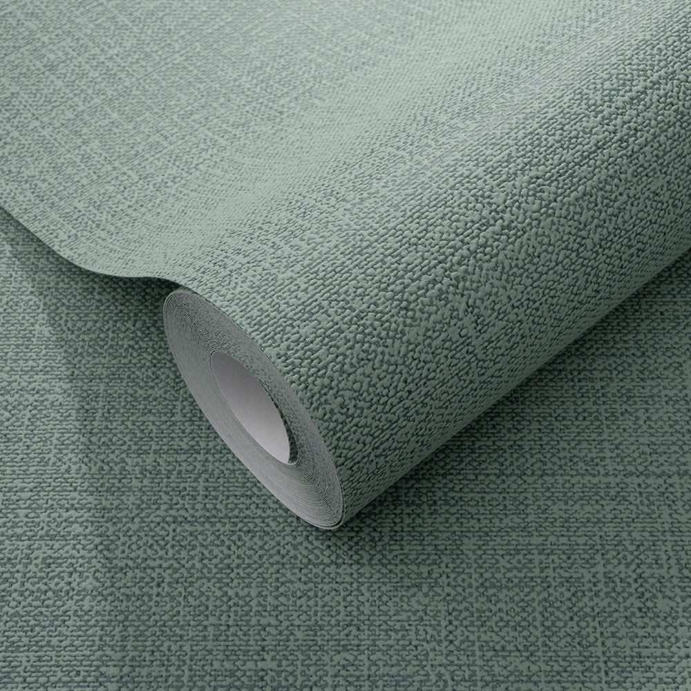 Erismann Opus Dolce Luxury Green Woven Plain Wallpaper Image 2