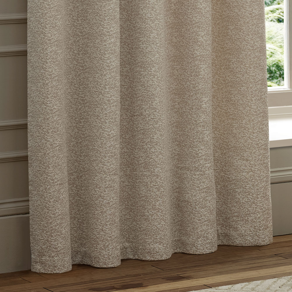Paoletti Galaxy Ivory Fully Lined Velvet Eyelet Curtains 229 x 229cm Image 3