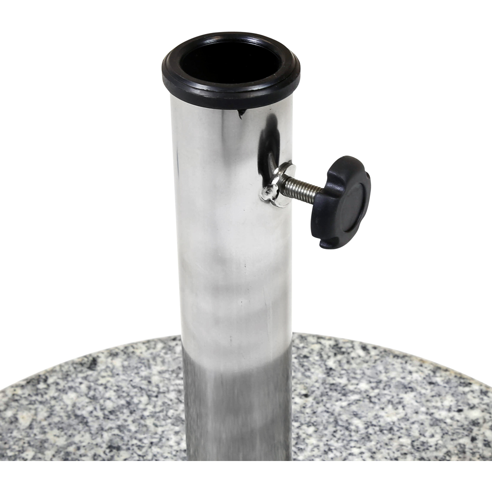 Charles Bentley Grey Round Granite Parasol Base 15kg Image 6
