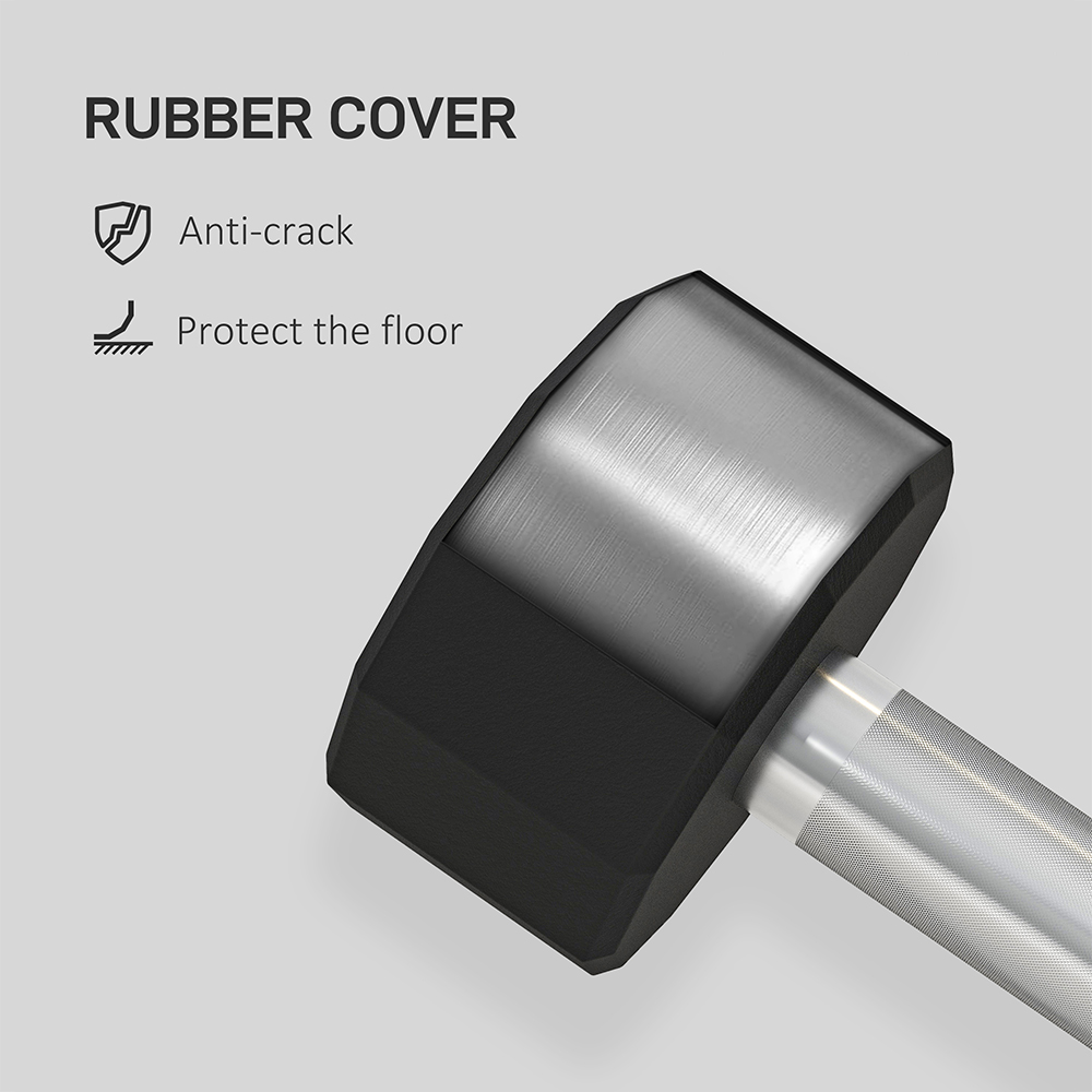 SPORTNOW 12 Sided Shape Dumbbell Set 10kg 2 Pack Image 5