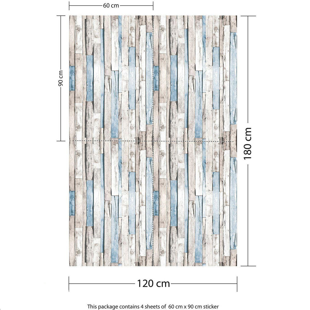 Walplus Timber Strip Brown Self-Adhesive Decal Wallpaper Image 5