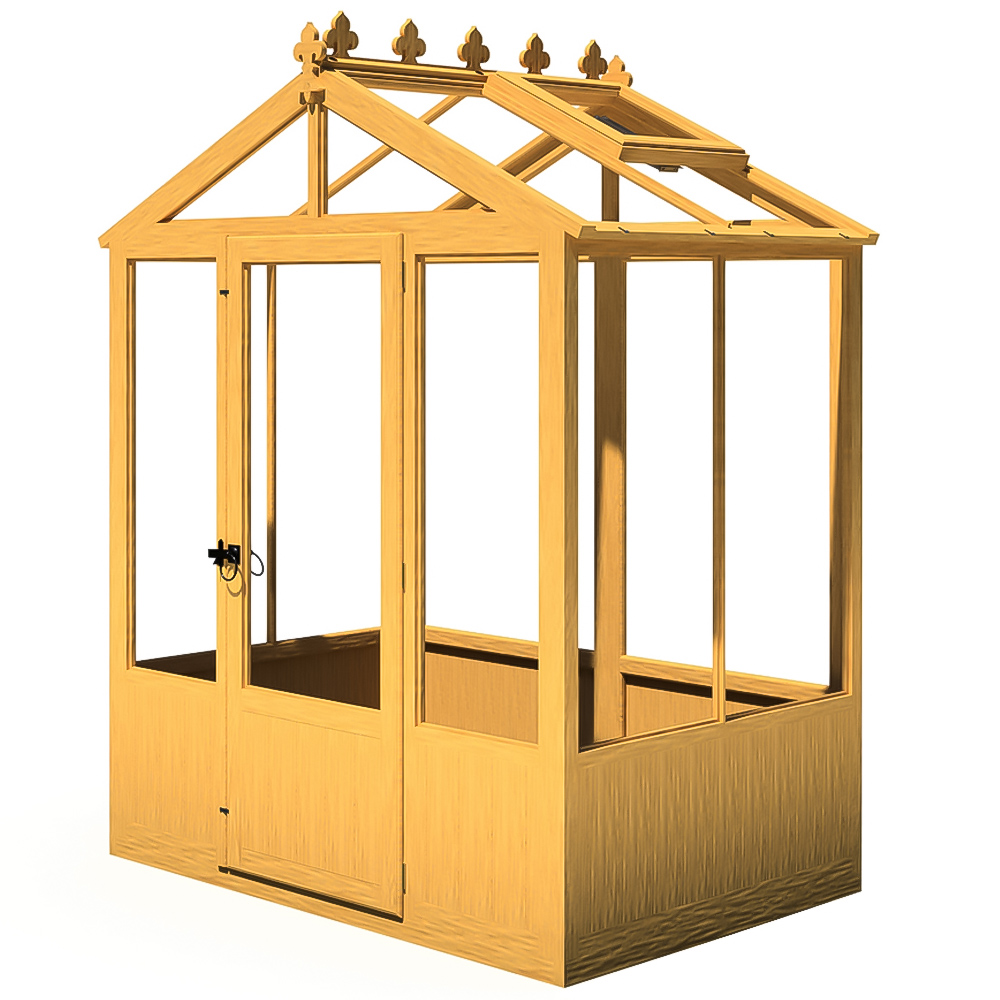 Shire Holkham Wooden 6 x 4ft Greenhouse Image 1