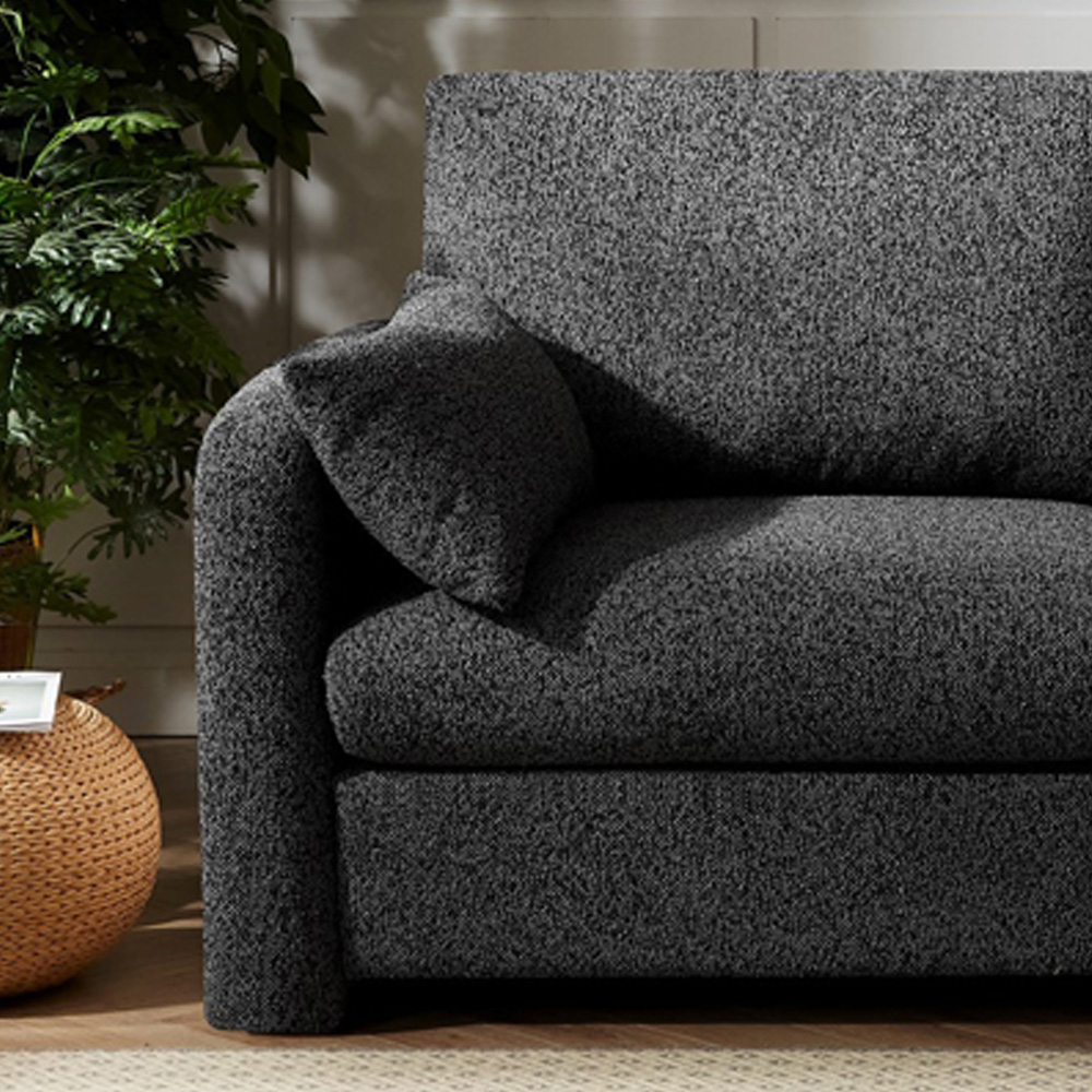 Artemis Home Shorewood 2 Seater Charcoal Textured Fabric Sofa Image 2