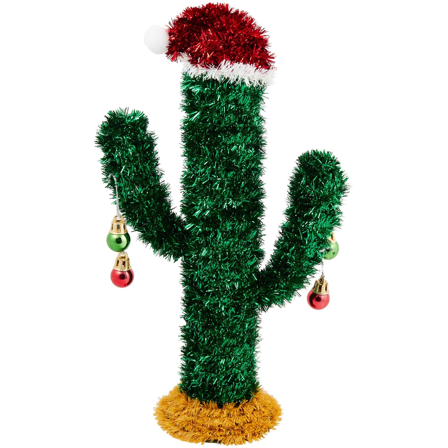 Christmas Tinsel Cactus - Green Image 1