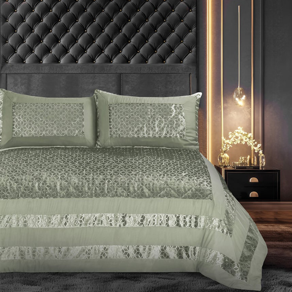 Velosso Sephora Sage Bedspread Set 235 x 235cm Image 1