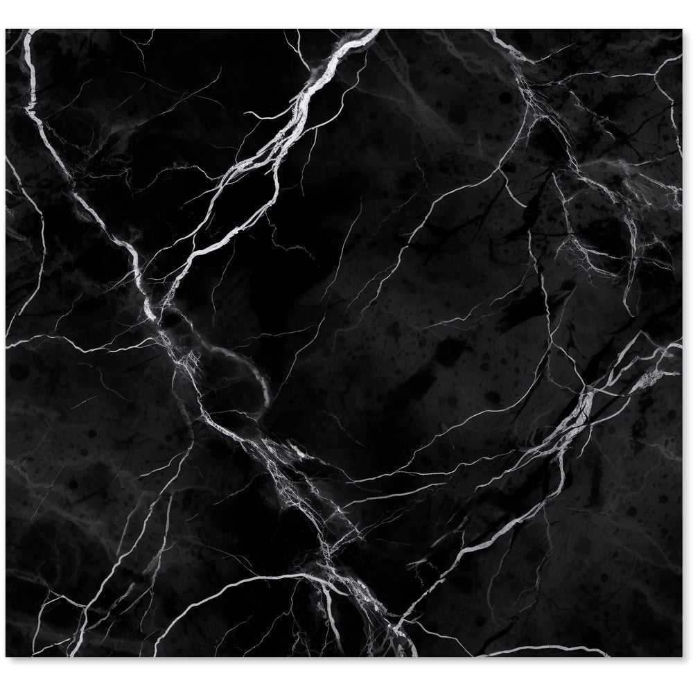 Warren Reed Designer Black Marble Pattern Glass Kitchen Splashback 65 x 70cm Image 2