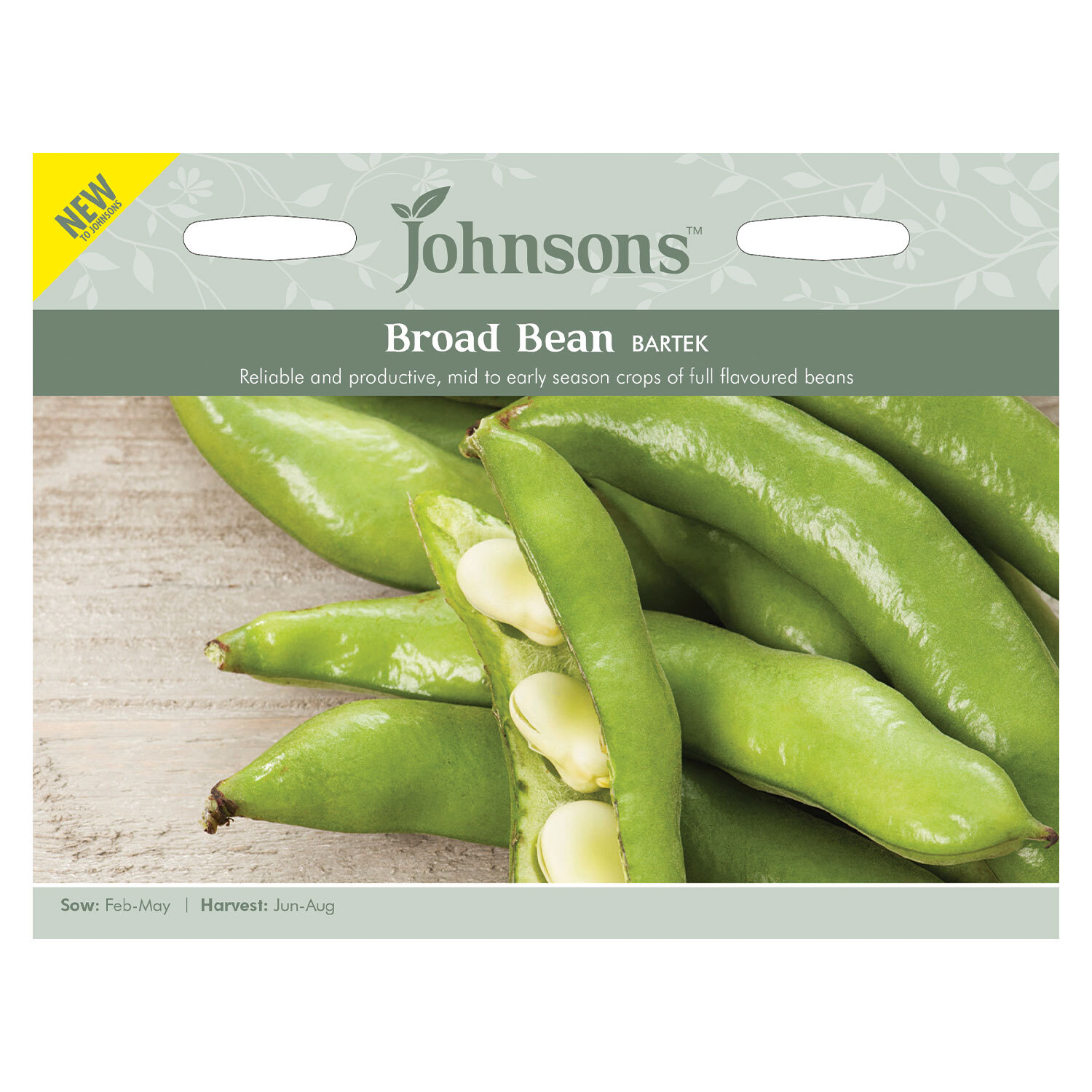 Johnsons Broad Bean Bartek Vegetable Seeds Image 2