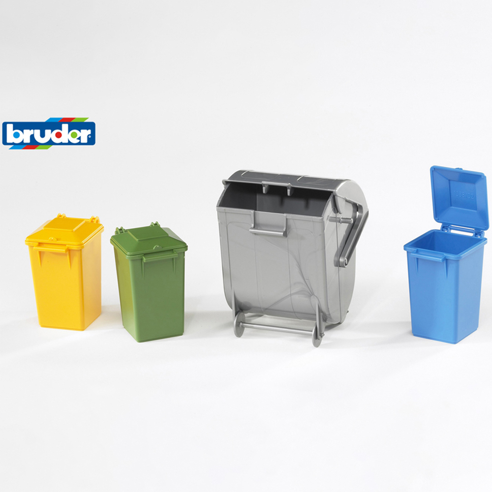 Bruder Kids Garbage Can Accessory 4 Pack Image 2