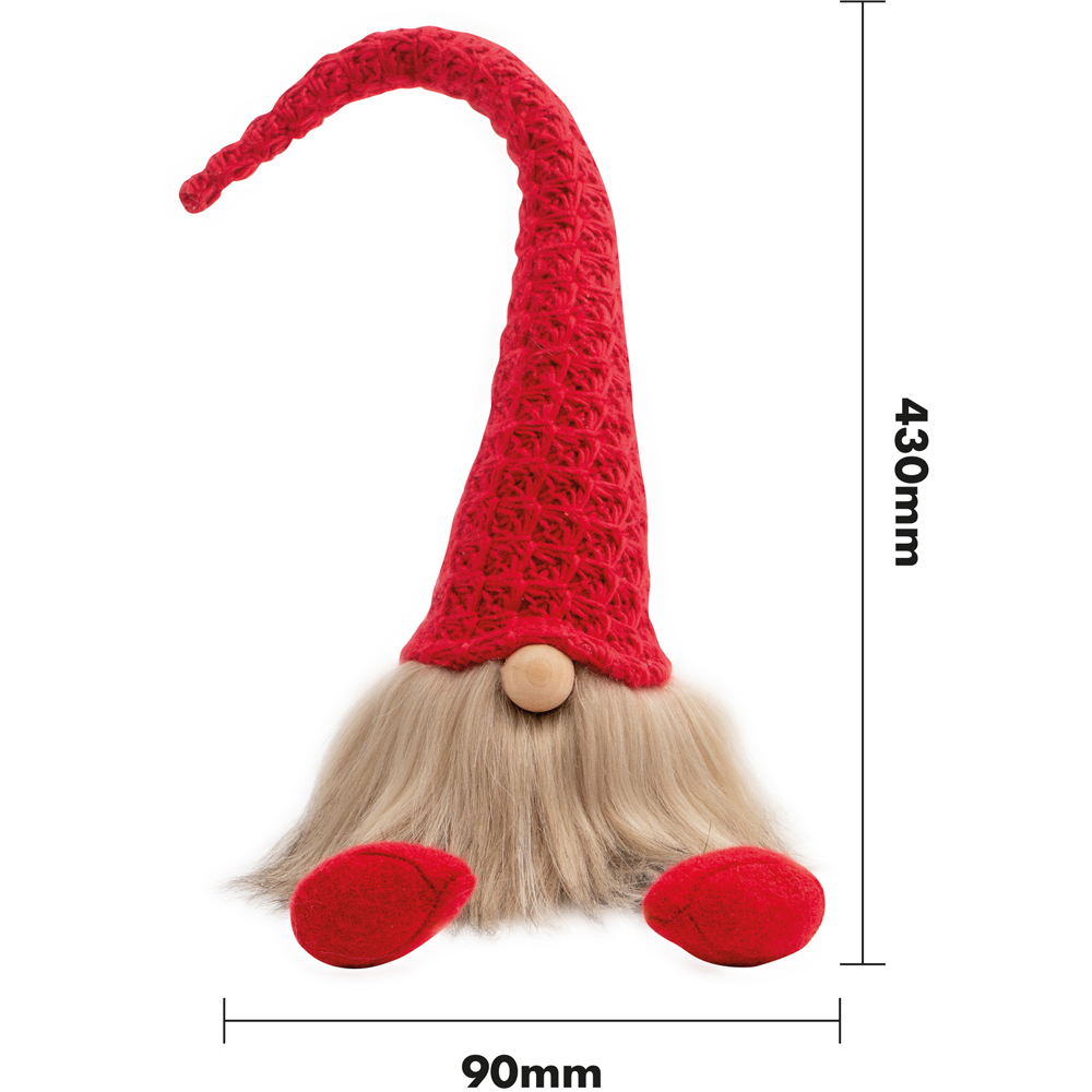 St Helens Red Hat Fabric Santa Gonk Christmas Decoration Image 9