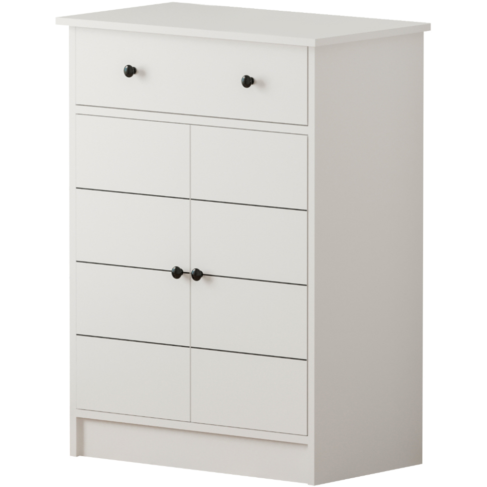 Evu SABRO 2 Door Single Drawer White Sideboard Image 2