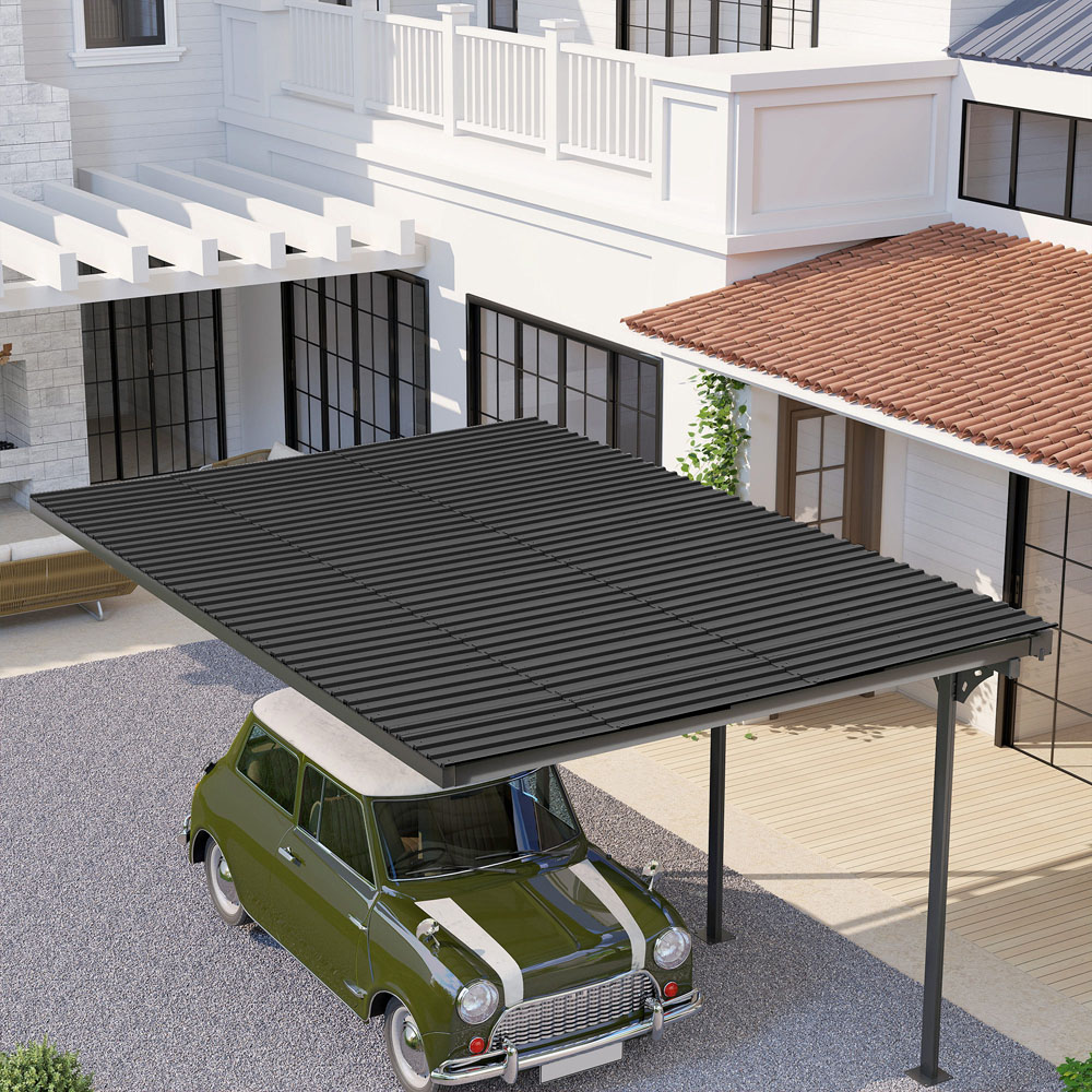 Outsunny Black Metal Greenhouse Roofing Sheet 12 Pack Image 4