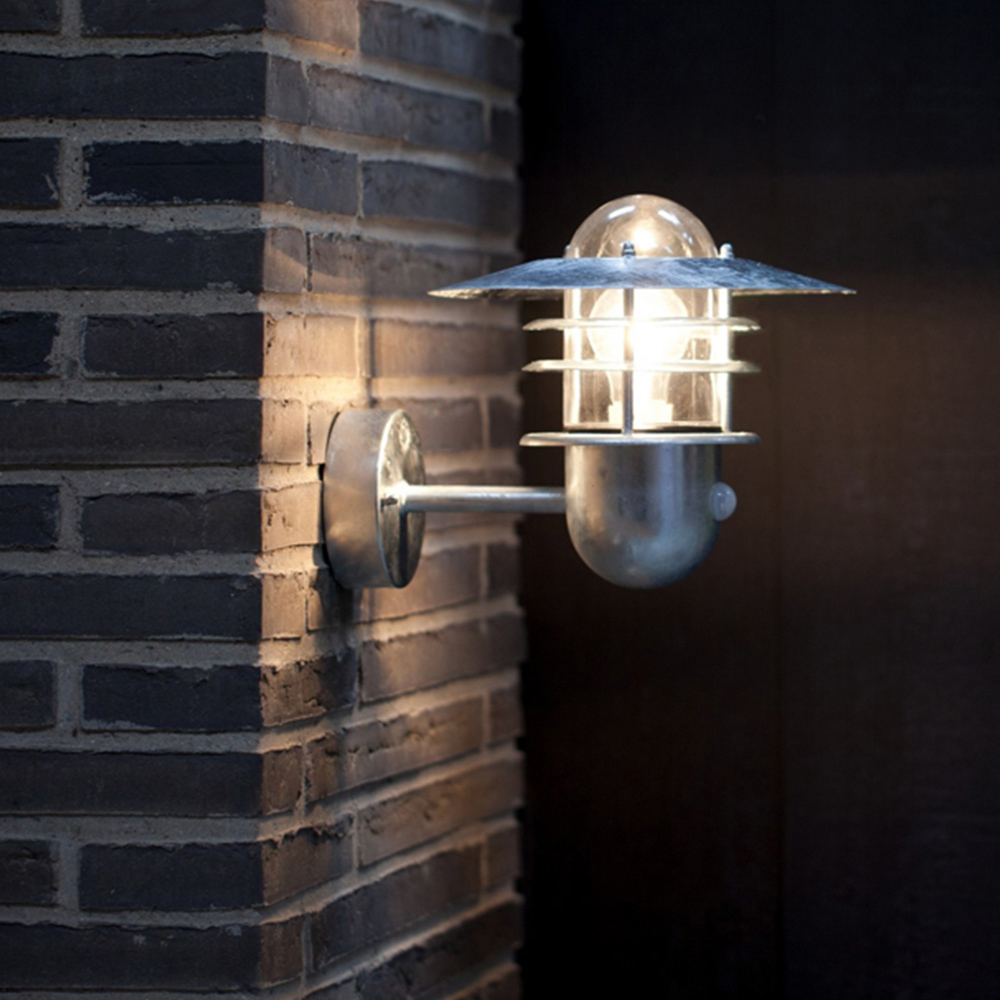 Nordlux Agger Galvanised Sensor Wall Light Image 2