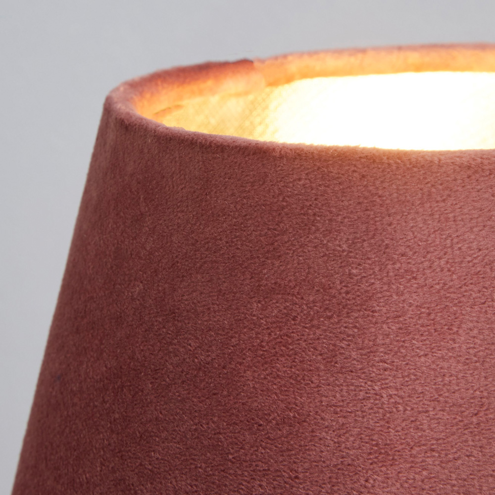 Lighting Collection Posner Rose Velvet Tapered Lamp Shade 20cm Image 4