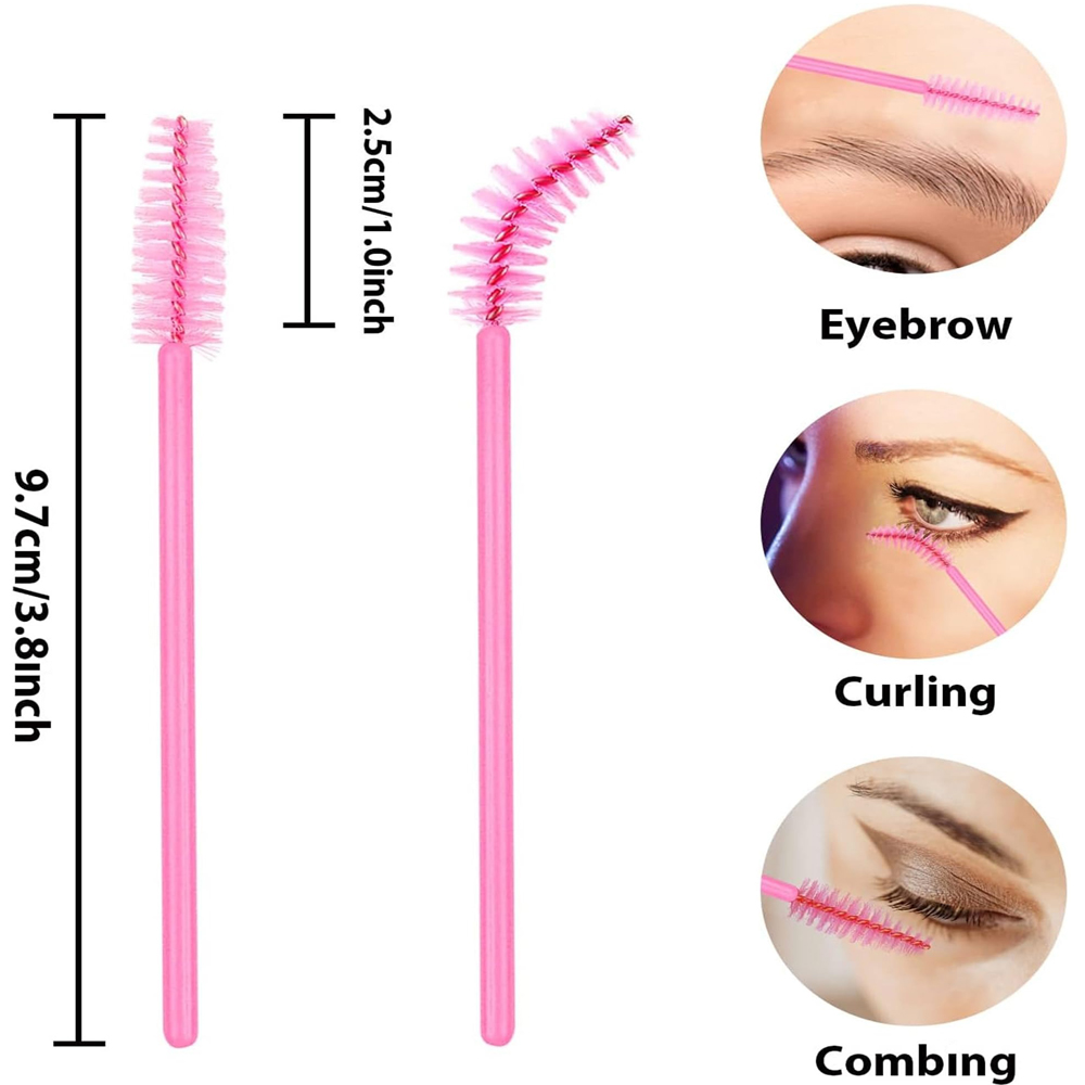 ATEK Hot Pink Disposable Mascara Wand 100 Pack Image 6