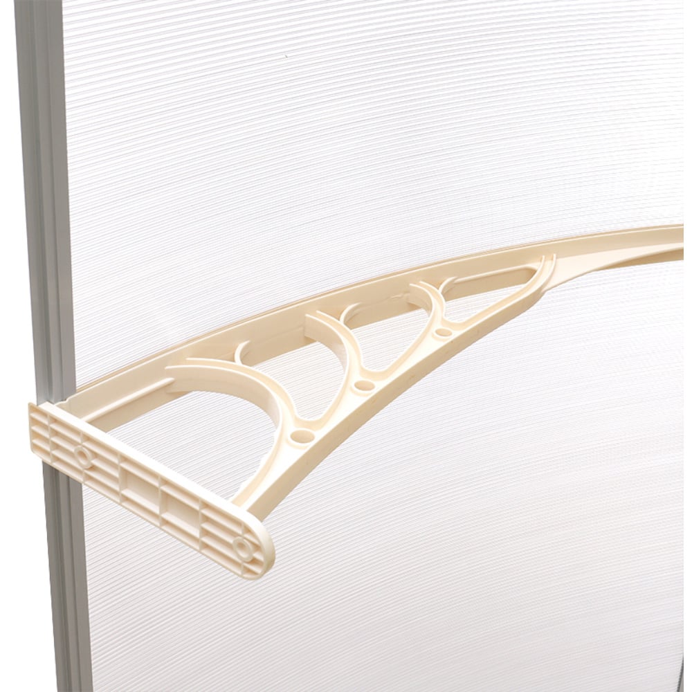 Living and Home White Window and Door Awning Canopy with Brackets 1.5m Image 3