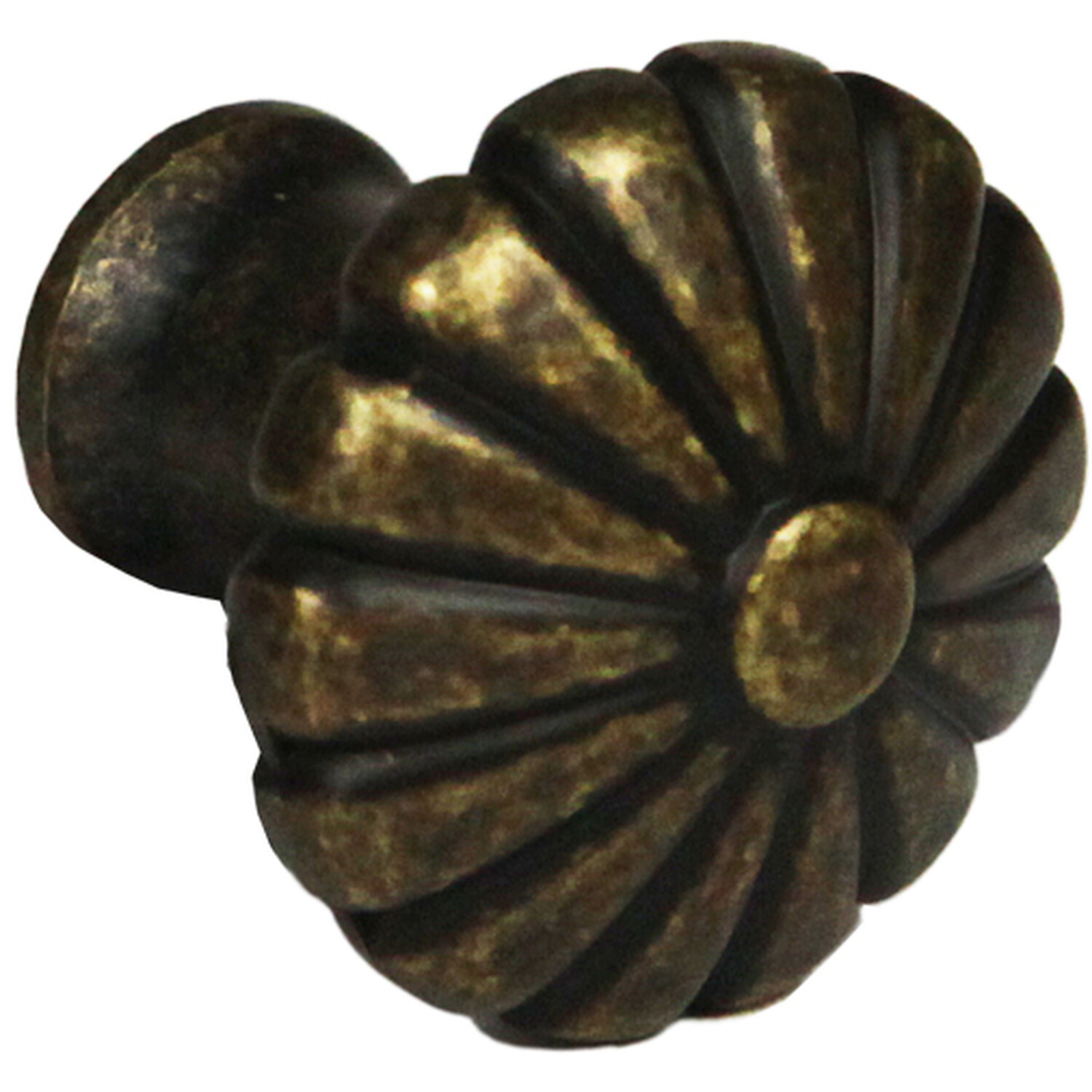 Pack of 4 Hidcote Flower Cabinet Knobs Antique Brass Image 2